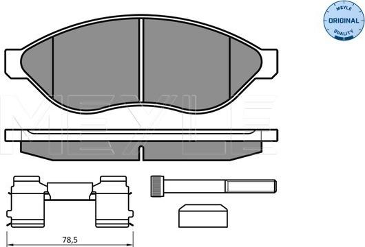 Meyle 025 244 6819/W2 - Тормозные колодки, дисковые, комплект autosila-amz.com