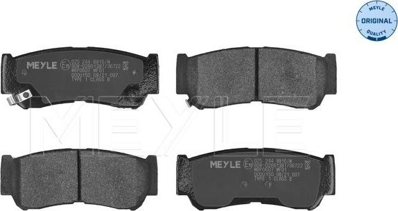 Meyle 025 244 8816/W - Тормозные колодки, дисковые, комплект autosila-amz.com