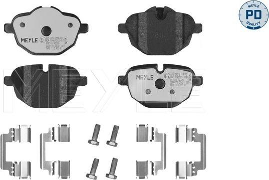 Meyle 025 245 6118/PD - Тормозные колодки, дисковые, комплект autosila-amz.com