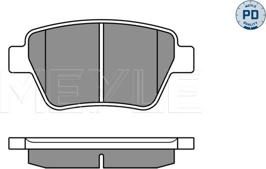 Meyle 025 245 6317/PD - MEYLE, КОЛОДКИ ТОРМОЗНЫЕ VAG A1/A3/GOLF 4/5/6/TOURAN 01-13 ЗАДН. autosila-amz.com