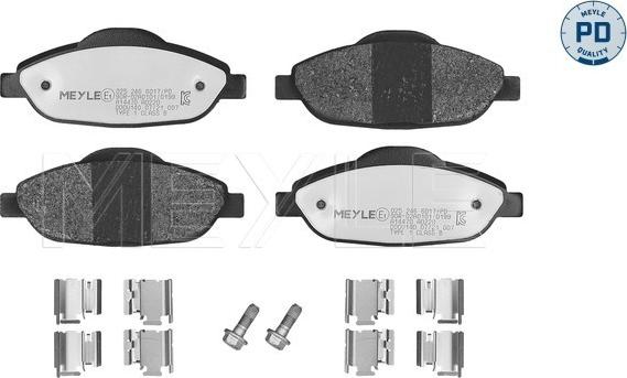 Meyle 025 246 6017/PD - Тормозные колодки, дисковые, комплект autosila-amz.com