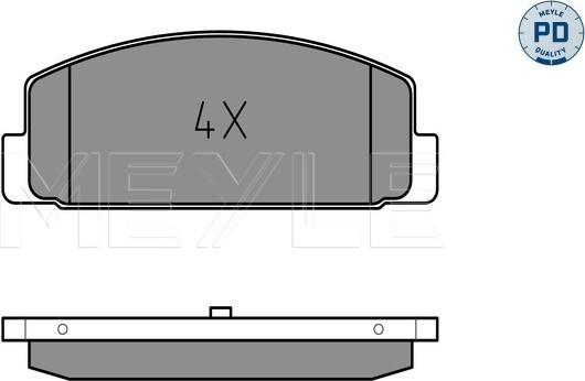 Meyle 025 240 4514/PD - Тормозные колодки, дисковые, комплект autosila-amz.com