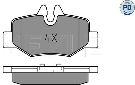 Meyle 025 240 0817/PD - Тормозные колодки, дисковые, комплект autosila-amz.com