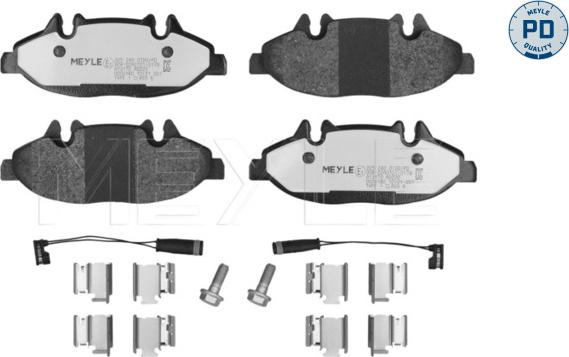 Meyle 025 240 0720/PD - Тормозные колодки, дисковые, комплект autosila-amz.com