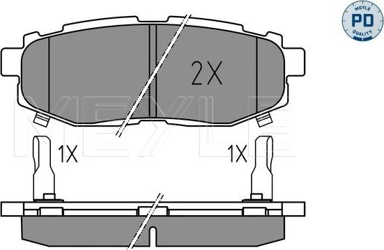 Meyle 025 248 5416/PD - Тормозные колодки, дисковые, комплект autosila-amz.com