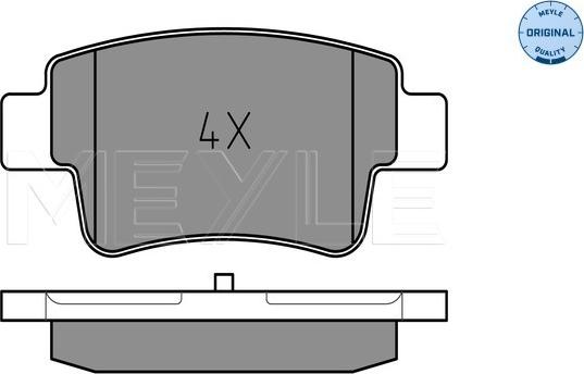 Meyle 025 243 4917 - Тормозные колодки, дисковые, комплект autosila-amz.com