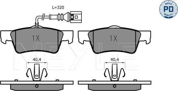 Meyle 025 243 6719/PD - Тормозные колодки, дисковые, комплект autosila-amz.com