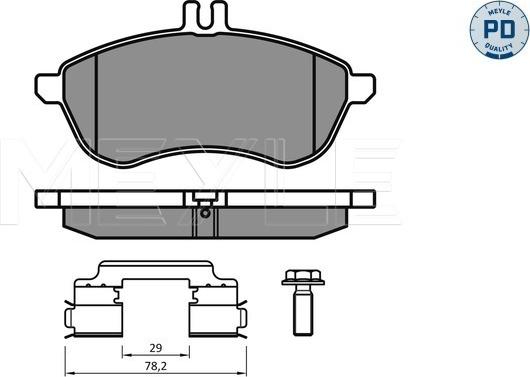 Meyle 025 243 0620-2/PD - Тормозные колодки, дисковые, комплект autosila-amz.com