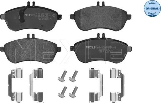 Meyle 025 243 0620/K1 - Тормозные колодки, дисковые, комплект autosila-amz.com