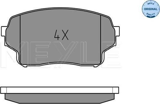 Meyle 025 243 0115/W - Тормозные колодки, дисковые, комплект autosila-amz.com