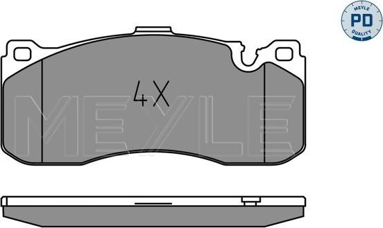 Meyle 025 243 1617/PD - Тормозные колодки, дисковые, комплект autosila-amz.com