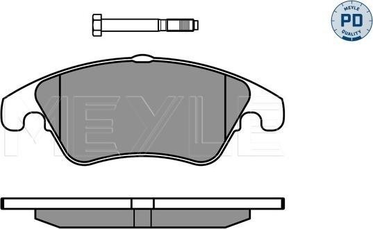 Meyle 025 243 1019/PD - Тормозные колодки, дисковые, комплект autosila-amz.com