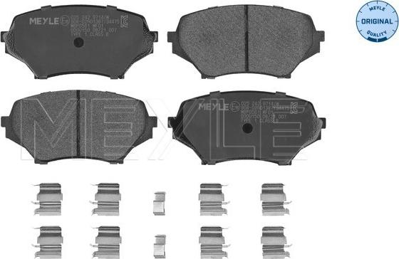 Meyle 025 242 9714/W - Тормозные колодки, дисковые, комплект autosila-amz.com