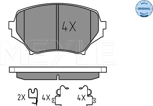 Meyle 025 242 9714/W - Тормозные колодки, дисковые, комплект autosila-amz.com