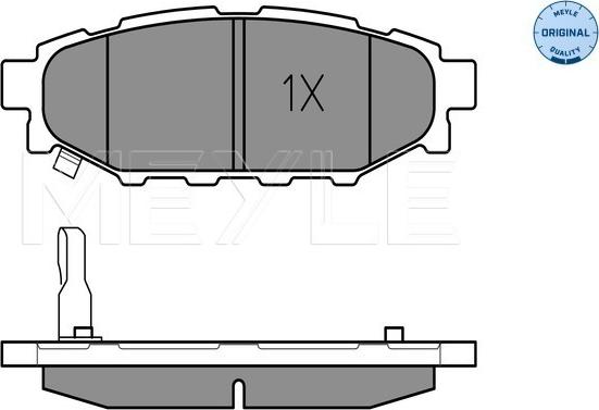 Meyle 025 242 7114/W - Тормозные колодки, дисковые, комплект autosila-amz.com