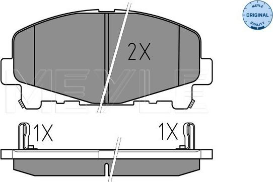 Meyle 025 247 6616 - Тормозные колодки, дисковые, комплект autosila-amz.com