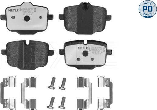 Meyle 025 247 0318/PD - Тормозные колодки, дисковые, комплект autosila-amz.com