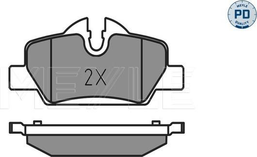 Meyle 025 259 8016/PD - Тормозные колодки, дисковые, комплект autosila-amz.com