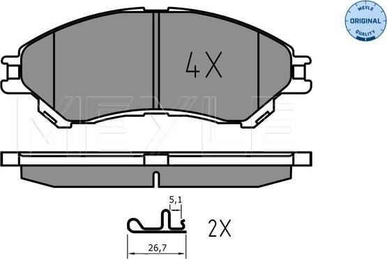 Meyle 025 259 7916 - Тормозные колодки, дисковые, комплект autosila-amz.com