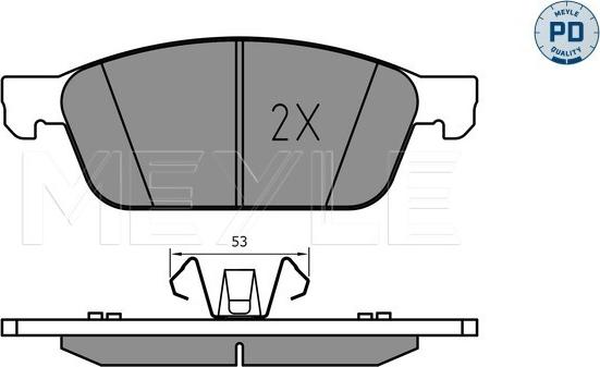 Meyle 025 255 5518/PD - Тормозные колодки, дисковые, комплект autosila-amz.com