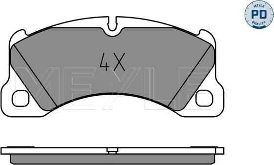 Meyle 025 250 0717/PD - Тормозные колодки, дисковые, комплект autosila-amz.com