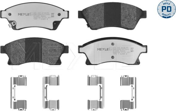 Meyle 025 250 3118/PD - Тормозные колодки, дисковые, комплект autosila-amz.com