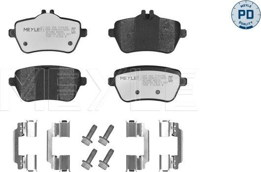 Meyle 025 250 7119/PD - Тормозные колодки, дисковые, комплект autosila-amz.com