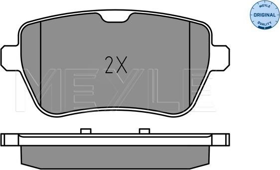 Meyle 025 250 7119 - Тормозные колодки, дисковые, комплект autosila-amz.com