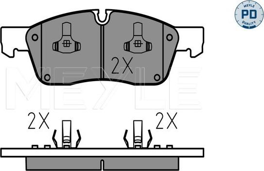 Meyle 025 251 9021/PD - Тормозные колодки, дисковые, комплект autosila-amz.com