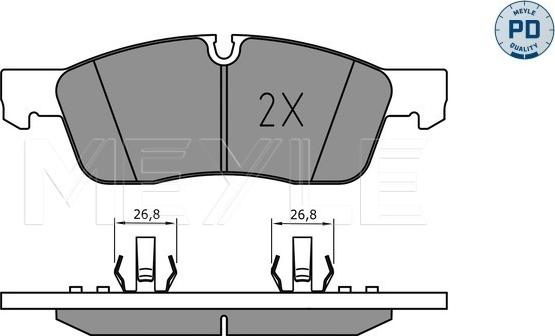 Meyle 025 251 9219/PD - Тормозные колодки, дисковые, комплект autosila-amz.com