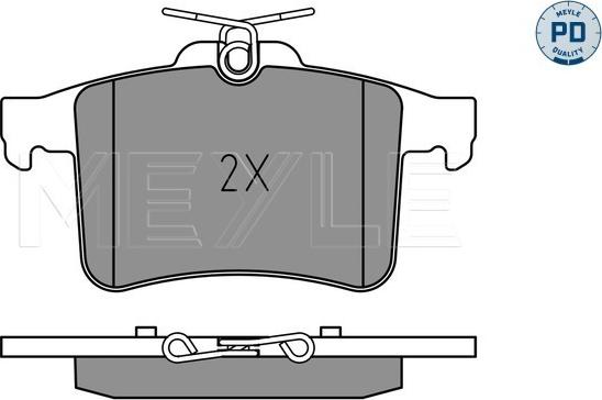 Meyle 025 251 1416/PD - Тормозные колодки, дисковые, комплект autosila-amz.com