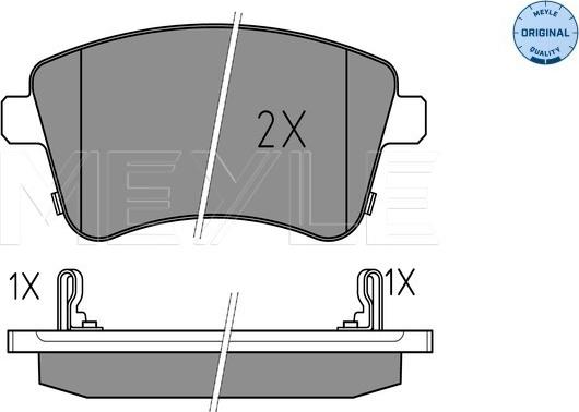 Meyle 025 251 8419/W - Тормозные колодки, дисковые, комплект autosila-amz.com