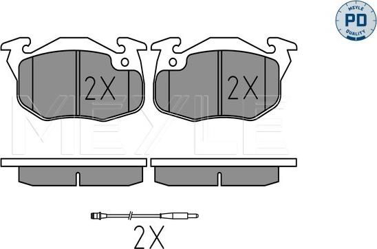 Meyle 025 209 0518/PD - Тормозные колодки, дисковые, комплект autosila-amz.com