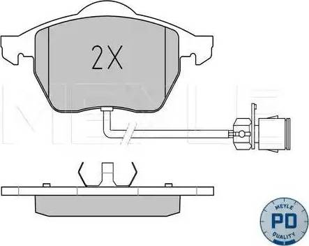 Meyle 025 206 7619/PD - Тормозные колодки, дисковые, комплект autosila-amz.com