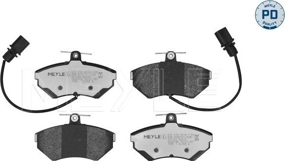 Meyle 025 219 4519-1/PD - Комплект тормозных колодок, дисковый тормоз autosila-amz.com