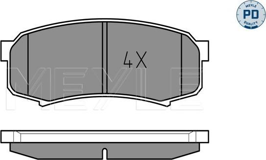 Meyle 025 219 4715/PD - Тормозные колодки, дисковые, комплект autosila-amz.com