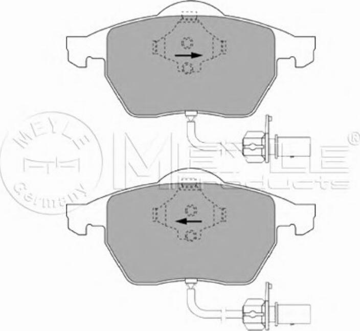 Meyle 025 219 3819/W - Тормозные колодки, дисковые, комплект autosila-amz.com