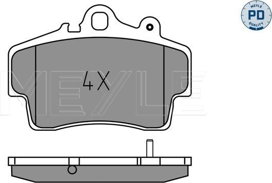 Meyle 025 219 3715/PD - Тормозные колодки, дисковые, комплект autosila-amz.com