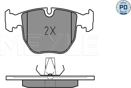 Meyle 025 214 8619/PD - Тормозные колодки, дисковые, комплект autosila-amz.com