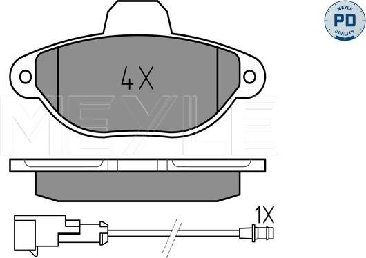 Meyle 025 214 3617/PD - Тормозные колодки, дисковые, комплект autosila-amz.com