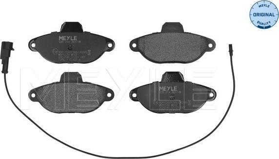 Meyle 025 214 3617/W - Тормозные колодки, дисковые, комплект autosila-amz.com