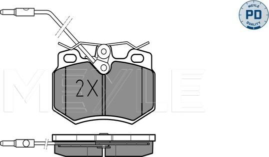 Meyle 025 210 8017/PD - Тормозные колодки, дисковые, комплект autosila-amz.com