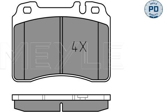 Meyle 025 211 5316/PD - Тормозные колодки, дисковые, комплект autosila-amz.com