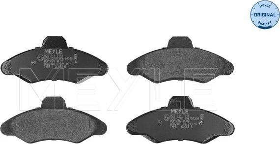 Meyle 025 211 7118 - Тормозные колодки, дисковые, комплект autosila-amz.com