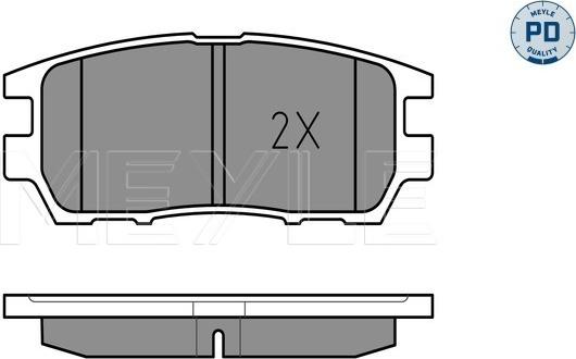 Meyle 025 218 4014/PD - Комплект дисковых тормозных колодок: MITSUBISHI L300 III (08/86-12/13), L400 (06/94-04/07), Pajero I autosila-amz.com