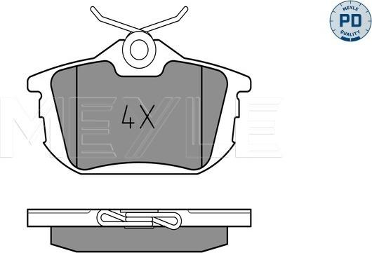 Meyle 025 218 6115/PD - Тормозные колодки, дисковые, комплект autosila-amz.com