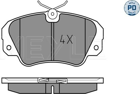 Meyle 025 213 6819/PD - Тормозные колодки, дисковые, комплект autosila-amz.com