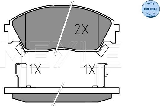 Meyle 025 213 2215/W - Тормозные колодки, дисковые, комплект autosila-amz.com