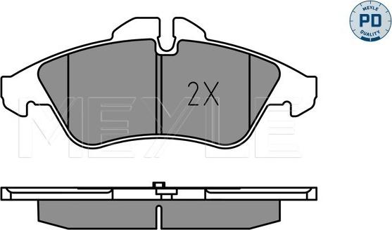 Meyle 025 239 9020/PD - Колодки тормозные дисковые /комплект 4 шт/ MB 901/902/903 (Sprinter) 95-06/909 13 autosila-amz.com