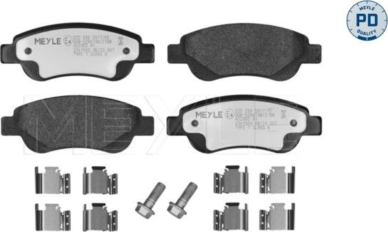 Meyle 025 239 5917/PD - Тормозные колодки, дисковые, комплект autosila-amz.com